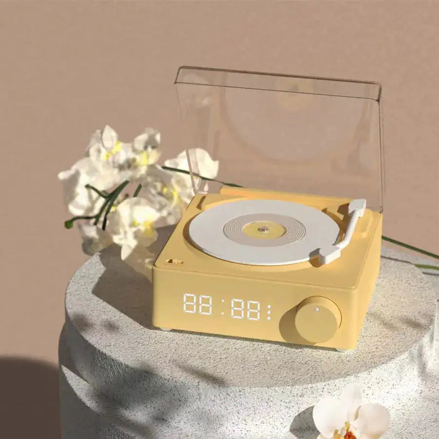 Retro Vinyl Wireless Bluetooth Alarm Clock