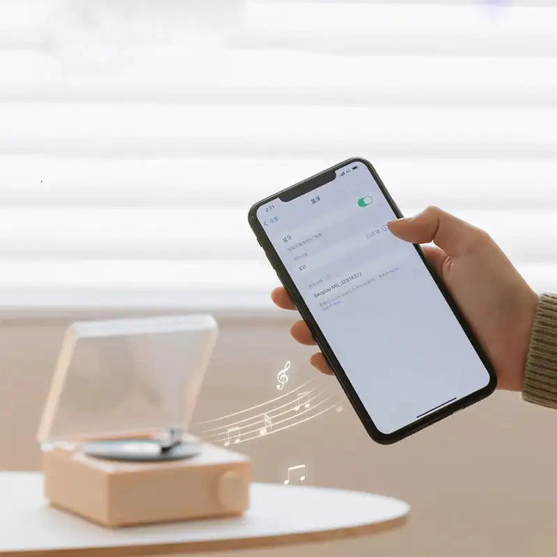 Retro Vinyl Wireless Bluetooth Alarm Clock